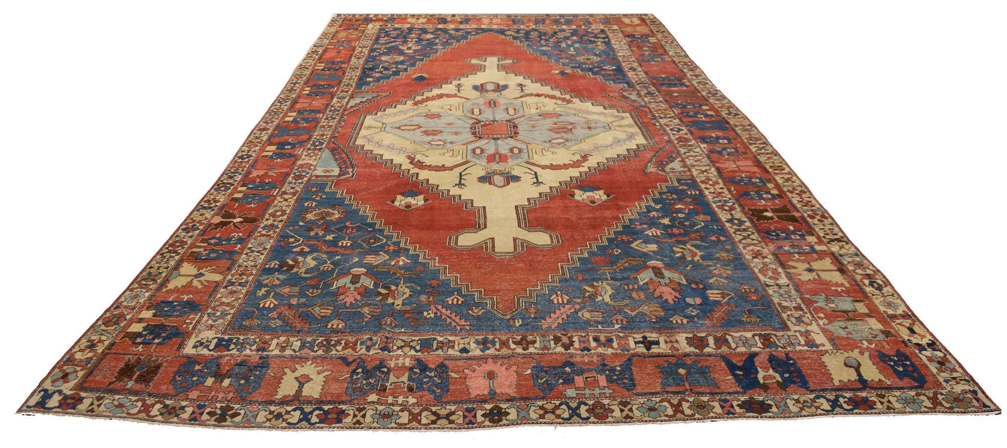 Persian Bakshaish Rug. Late 19th century. Some areas of wear and repair. 17' 5" x 11' 2". Online