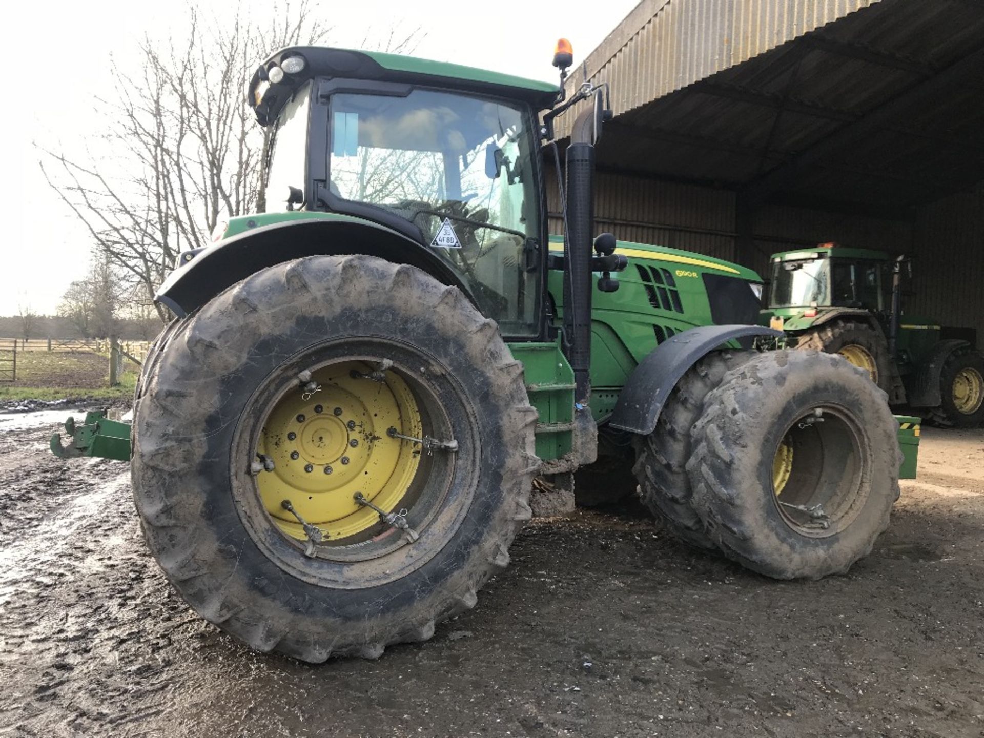 2012 (AU12 NTO) John Deere 6190R, 6,213 hours, Front Linkage, 4 spool valves, Command Arm, - Image 4 of 9