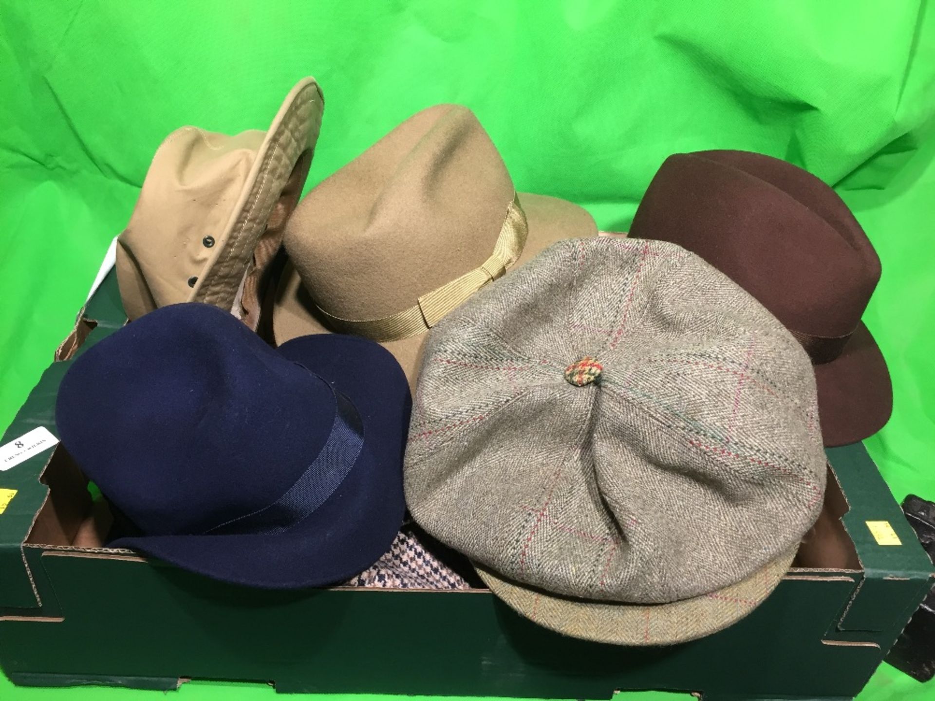 BOX OF VARIOUS HATS