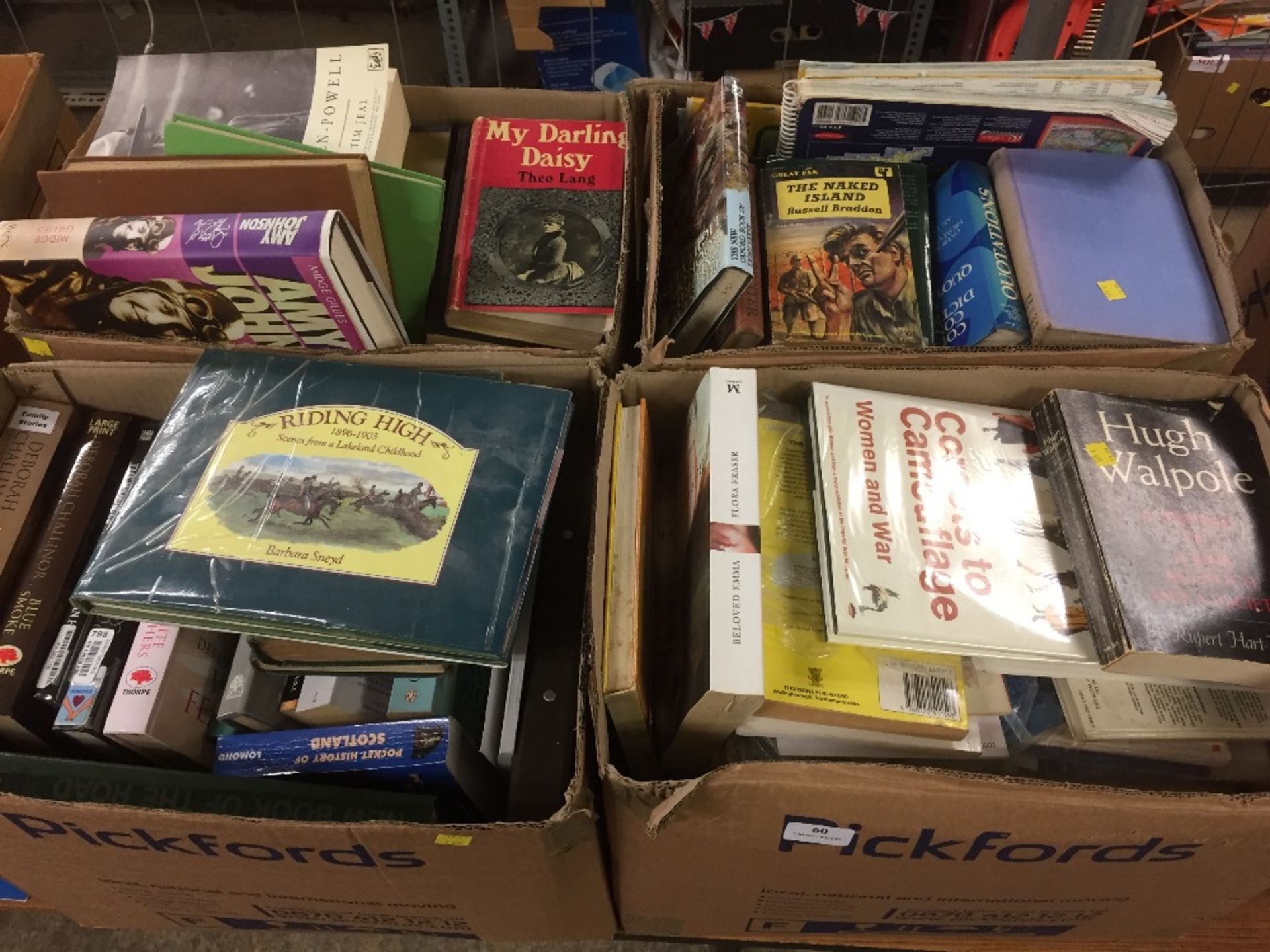 FOUR BOXES OF MISCELLANEOUS BOOKS