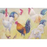 A.E. Hance, oil on canvas, studies of poultry, 20" x 24"