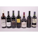 Seven bottles of red wine, to include a '1985 Chateau des Applanats, Cotes du Rhone Villages', a '