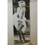 A laminated full size photographic poster of Marilyn Monroe, from the 1954 film The Seven Year Itch,