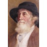 A C19th oil on canvas laid on board, bearded gentleman in country attire, 10" x 15", in a good