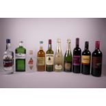 A quantity of wine and spirits to include red wine, cava, French sparkling, Jameson Whiskey, CAOS