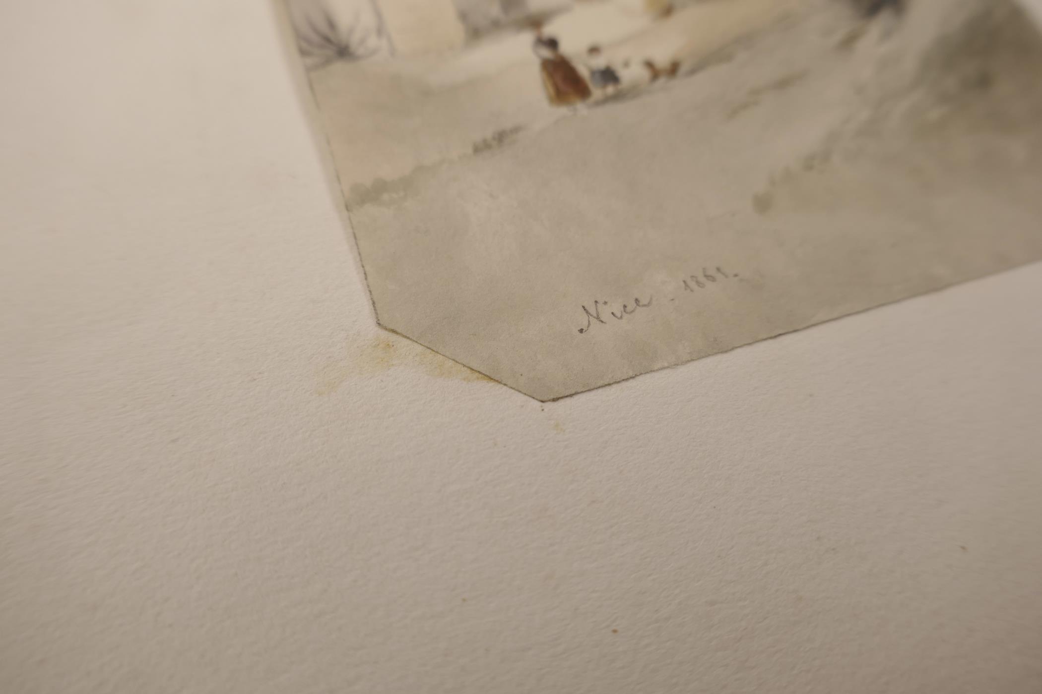 A quantity of unframed C19th and later watercolours, topographical views, the majority inscribed - Image 7 of 8