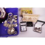 A box of costume jewellery and bijouterie