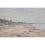 L. Gammeltoft, landscape with seashore, signed, mid C20th, 26" x 20"