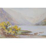 Howard Knee, watercolour, 'Upper Lake, Glendalough', inscribed verso, with framer's label 'The