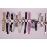 A quantity of ladies' and gentlemen's wristwatches including Casio, Limit, Citron, Terrain, Stegmann