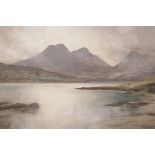 Aubry R. Phillips RWA, pastel drawing, titled verso 'Light over Blaven, Skye' (artist's label