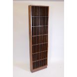 An early C20th oak pigeon hole, 19½"x5½"x 67" high