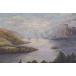E.M. Giles, Loch Lomond, oil on canvas, signed, 22" x 17"