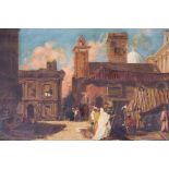 Lilyan Clare, after Muller, Arab street scene, oil on canvas