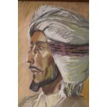 A pastel drawing, portrait of an Arab gentleman, 20"x 25"