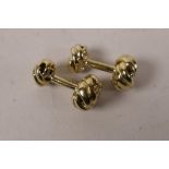 A pair of 18ct gold plated cufflinks