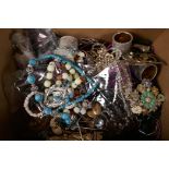 A box of costume jewellery