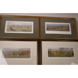 Two pairs of hunting prints, the Earl of Berkeley's and the Duke of Beaufort's hunts