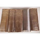 Five volumes, Thorpe's Dictionary of Applied Chemistry, published by Longmans and Co. 1916