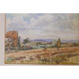 R.C.D. Lowry, watercolour, 'East Grinstead from Ashdown Forest', signed, 10" x 13"