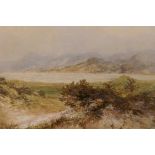 W.J. Eley, Scottish watercolour, 'New Dunkeld', loch landscape, 17" x 10"