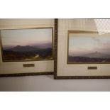 Ben Graham, pair of watercolour paintings, Dartmoor landscapes, 'Heytor' and 'Cortwood', 17½" x 11",