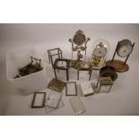 A box of carriage and anniversary clock spares