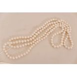 A string of freshwater pearls, 23" long