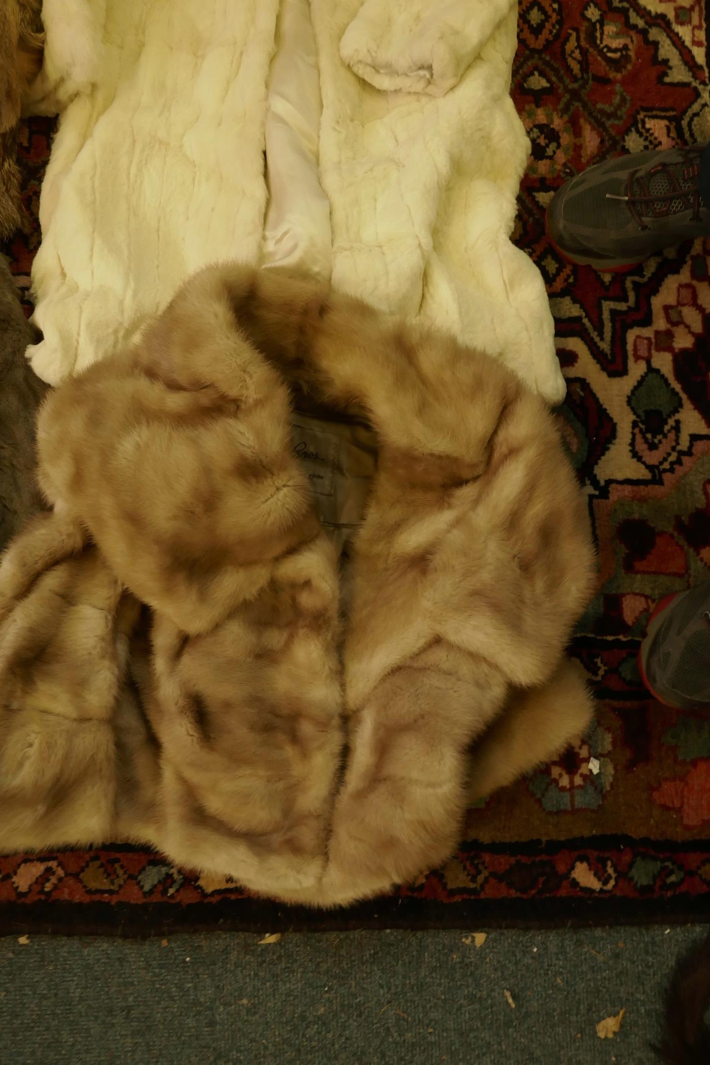 A fox fur jacket, together with a short fur jacket by Ritter Bros, New York, a grey fur jacket and a - Image 4 of 5