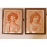 A pair of late C19th mezzotints after Alfred Ward, autumn and summer, publisher Leighton Brothers,