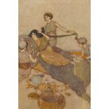 Edmund Dulac (French/British, 1882-1953), 'Tales From the Arabian Nights', two prints, signed