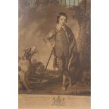 After Reynolds, C18th engraving, Frederick Howard, Earl of Carlisle, 14" x 20"