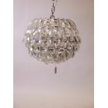 A John Lewis 'Alexa' crystal glass ceiling lamp, 13" diameter