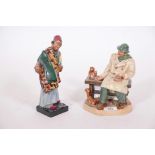 A Royal Doulton figure, 'carpet seller', HN1464, and 'Lunchtime' HN2485 c.1972, 8" high