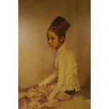 Sir Gerald Kelly (British, 1879-1972), 'Princess Saw Ohn Nyun', 1960s colour print, yellowing and