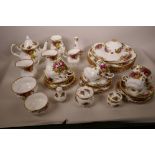 A quantity of Royal Albert 'Old Country Rose' pattern porcelain including six 10" dinner plates,
