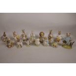 A collection of Royal Albert Beatrix Potter porcelain figurines