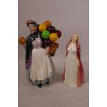 A Royal Doulton figurine, 'Colinette', HN1999, 7½" high, together with another, 'Biddy