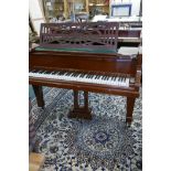 A Richard Lipp and Sohn mahogany mini grand piano, no.629, the soundboard stamped 34593, 70" x 58" x