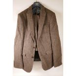 A hand woven Harris tweed all wool two piece suit (small size), trousers 32" waist