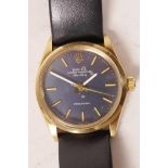 A gentleman's mid 1960s 14ct gold cased Rolex Oyster Perpetual 'Air King' wristwatch with black dial