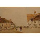 C19th English School, harbour scene, unsigned, watercolour, some foxing, 13" x 8½"; plus one other