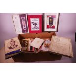 A box of royal ephemera including commemorative books, poems etc