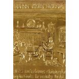 A brass 'Bless This House' wall plaque, mid C20th, 11" x 8"