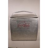 A vintage Coca Cola travel cooler, 17" x 13" x 19"