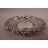 A small silver dish, hallmarked, 4½" diameter