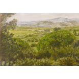 Jennifer Sundy (British C20th), 'Cornish Hills from Sampford Spring', initialled in pencil lower