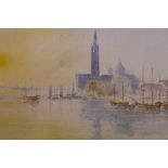 Early C20th Venetian scene, unsigned, watercolour, 13" x 10"