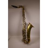 A C.G. Conn vintage tenor saxophone from Elkhart Industries