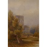 English School, (C19th), 'The Church Nestled in the Trees', unsigned, watercolour, light foxing, 11"